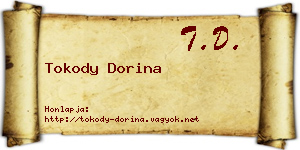 Tokody Dorina névjegykártya