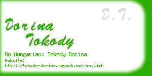 dorina tokody business card